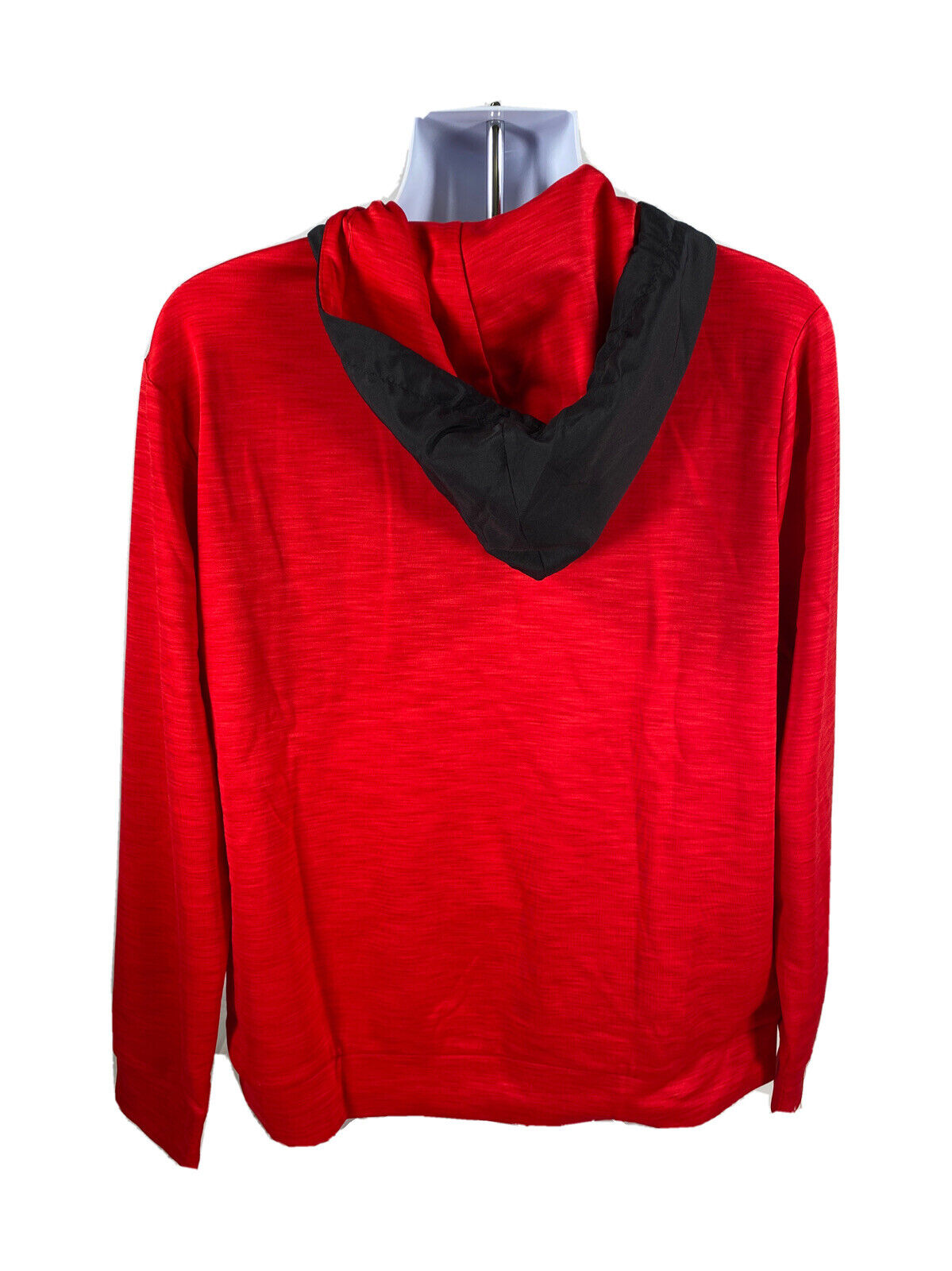 NEW Tek Gear Mens Black/Red Fleece Lined 1/4 Zip Pullover Sweatshirt Sz M