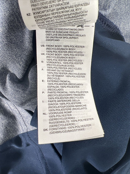 Adidas Camiseta deportiva de manga larga azul con cremallera de 1/4 para hombre - M
