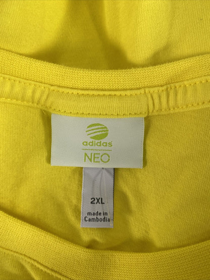 Adidas Neo Men's Neon Yellow Change The Tide Short Sleeve T-Shirt - 2XL