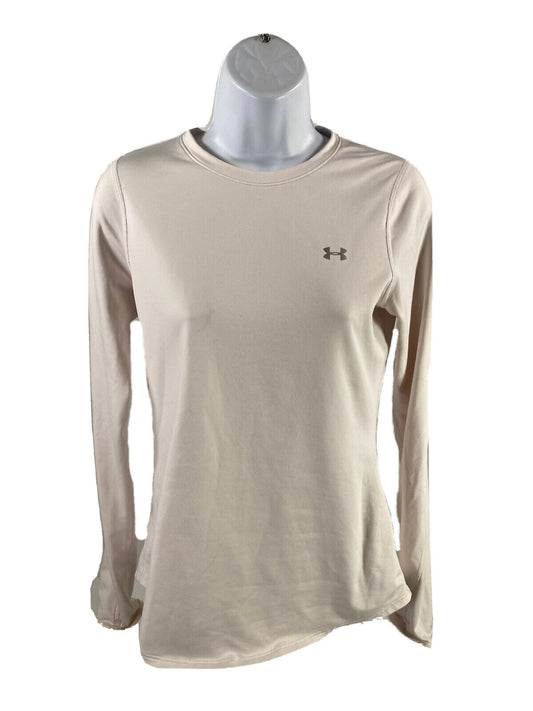 Under Armour Women's White Fitted ColdGear Long Sleeve Athletic Shirt - S