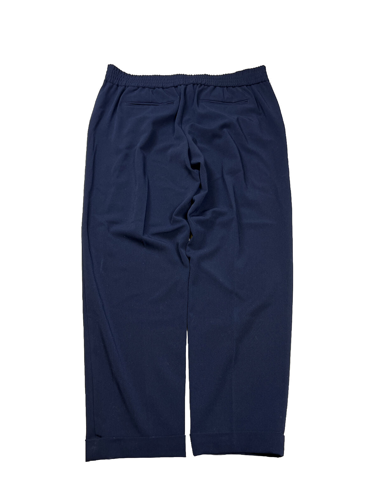 NEW LOFT Pantalones de vestir tobilleros Marisa con cintura elástica azul para mujer - 8