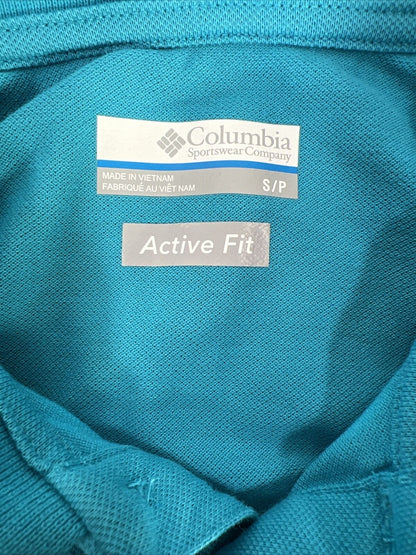 Columbia Polo de manga corta azul Active Fit para hombre - S