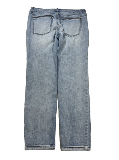 White House Black Market Jeans ajustados elásticos con lavado claro para mujer - 8 cortos