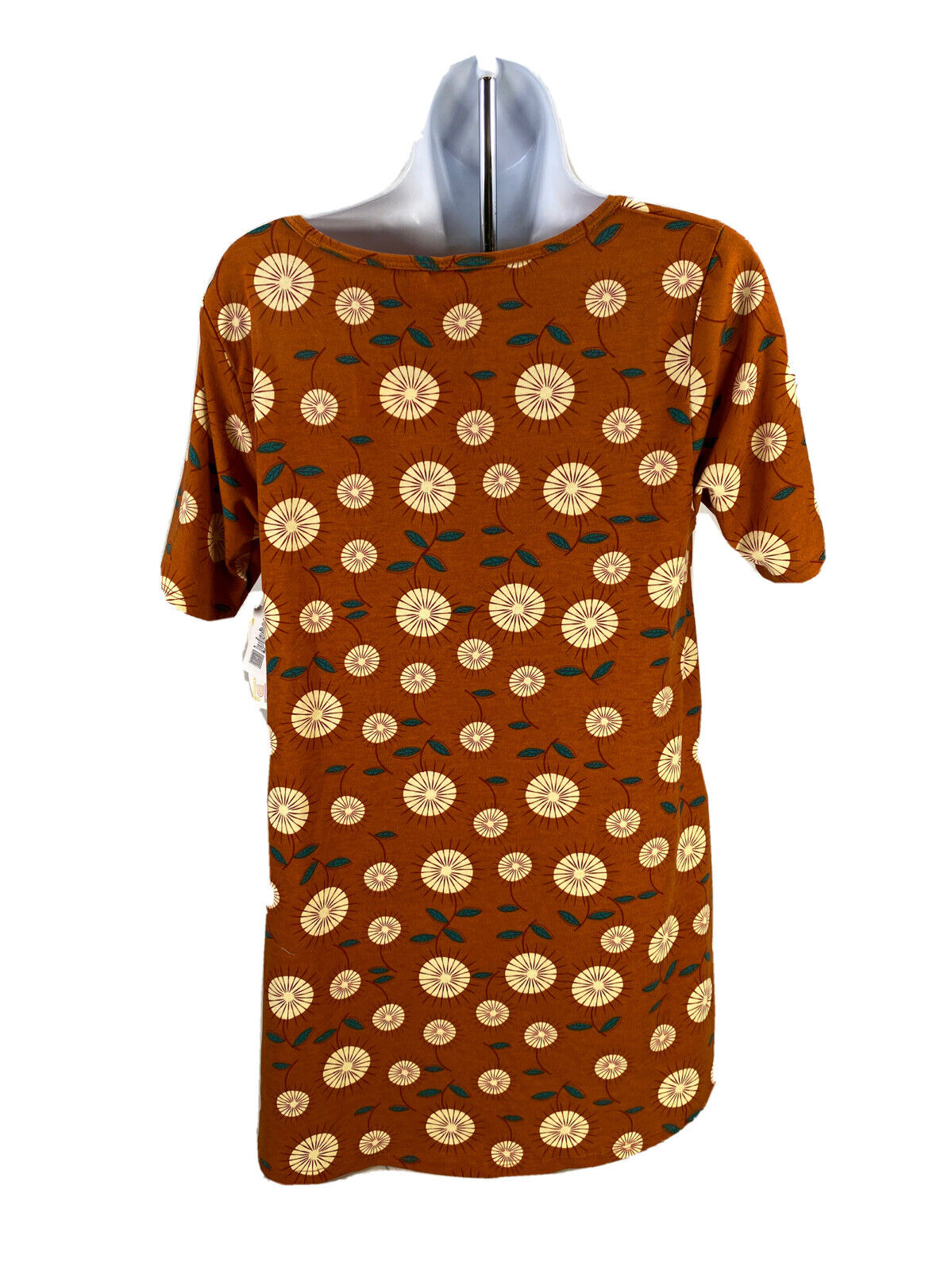 NOUVEAU T-shirt parfait à manches courtes à imprimé floral marron LuLaRoe pour femme Sz XS