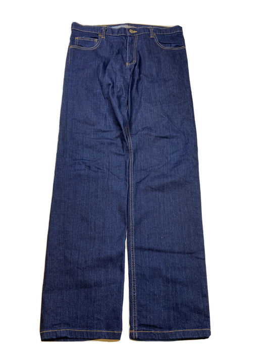 Dearborn Denim Men's Dark Wash Straight Leg Cotton Blend Jeans - 32