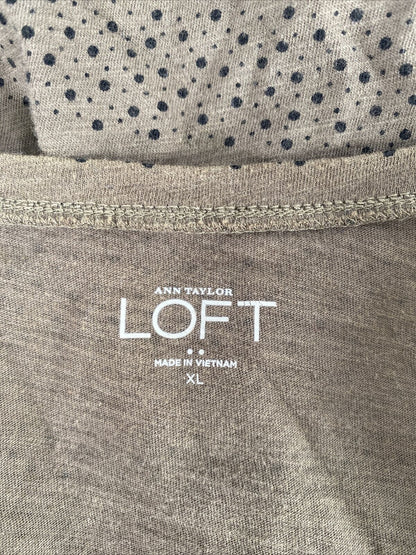 LOFT Women's Green Short Sleeve Scoop Neck T-Shirt - XL