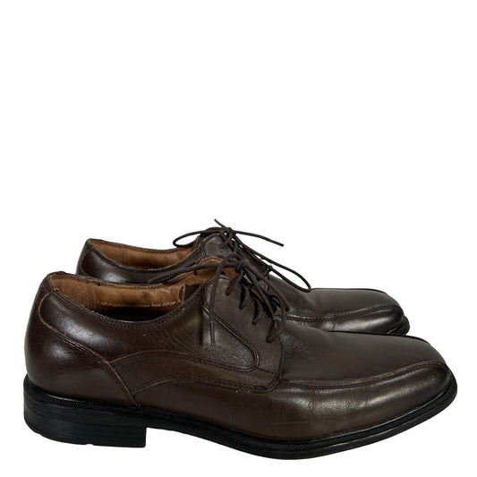Bass Men's Brown Leather Gordon Lace Up Oxford Dress Shoes - 11