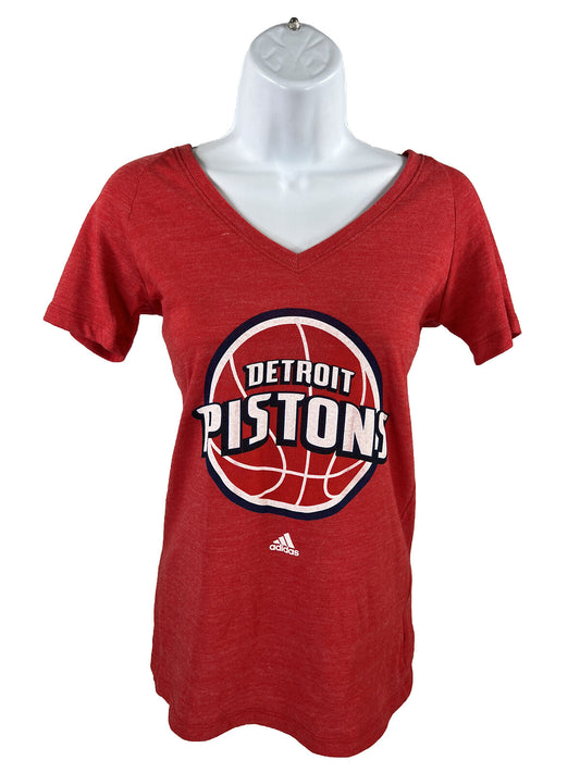 NUEVA camiseta Adidas Detroit Pistons roja para mujer - S