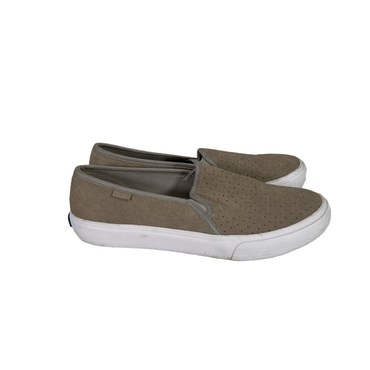 Keds Women's Gray Suede Double Decker Perforated Loafer - 9