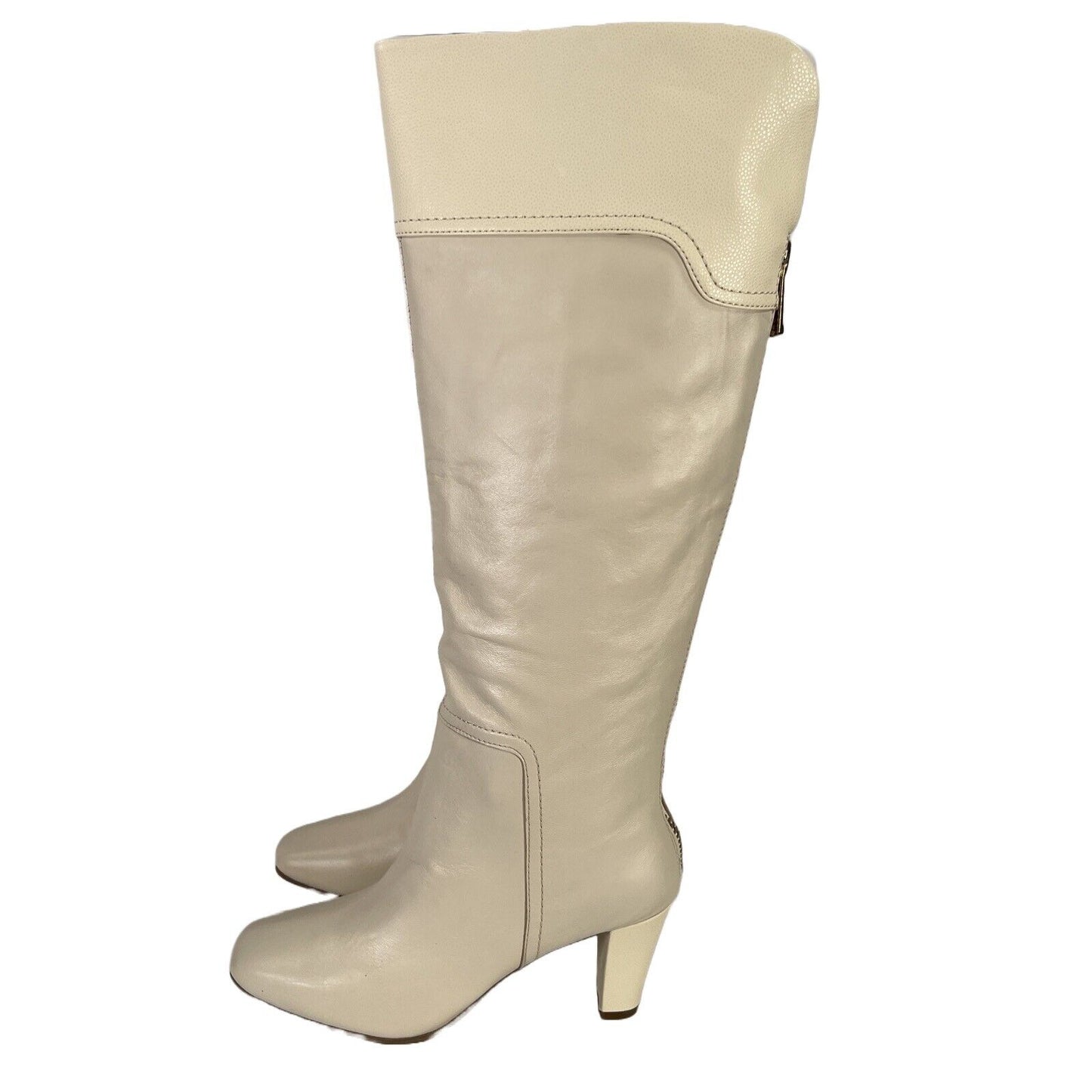 NEW Bandolino Women's Ivory Leather Viet Over The Knee Boots - 7.5