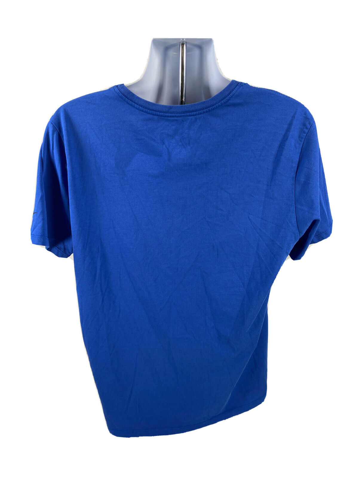 Nike Men's Blue Short Sleeve Graphic Dri-Fit Cotton Blend T-Shirt - XL