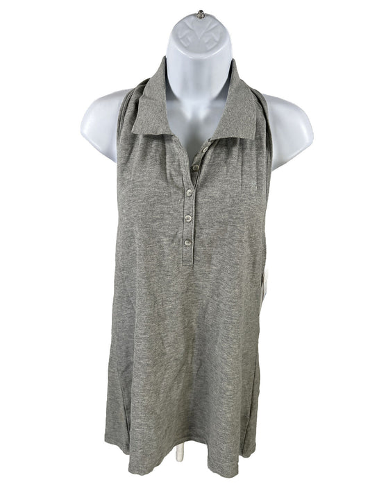 NUEVO Michael Kors Camiseta sin mangas gris con cuello halter y espalda abierta para mujer - XL