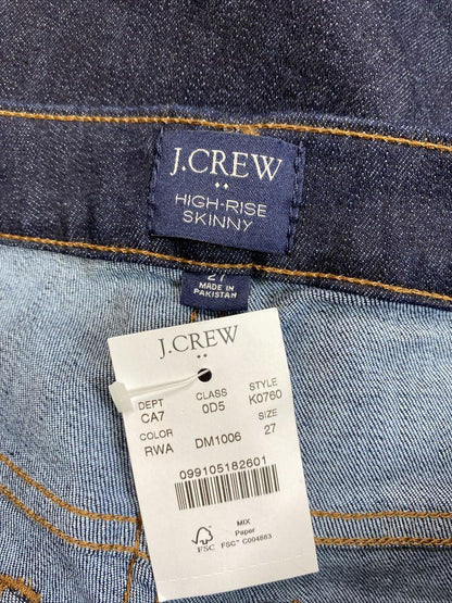 NEW J.Crew Women's Dark Wash High Rise Skinny Jeans - 27