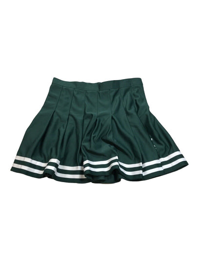 NEW Zoozatz Athleisure Women's Green MSU Spartans Pleated Mini Skirt - S