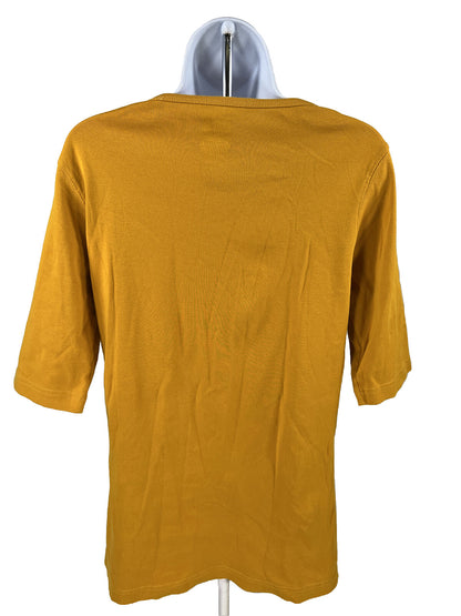 Duluth Trading Co Women's Yellow Short Sleeve T-Shirt - M