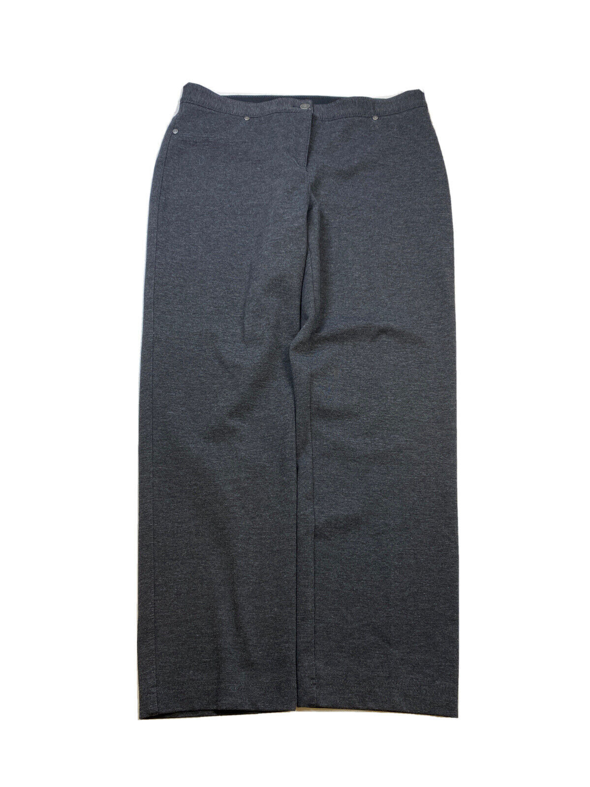 Chico's Women's Gray Stretch Waist Straight Casual Pants Sz 2/12 Short