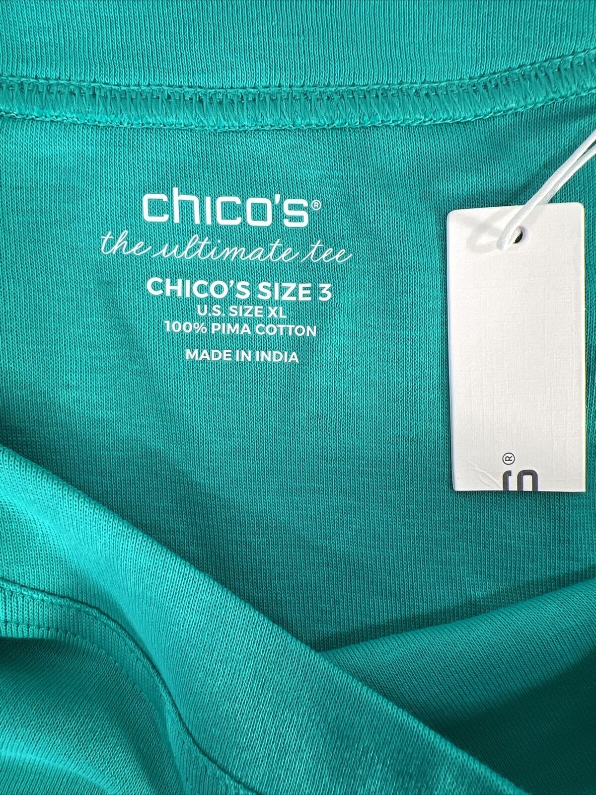 NUEVA camiseta azul de manga corta The Ultimate de Chico's para mujer - 3/XL