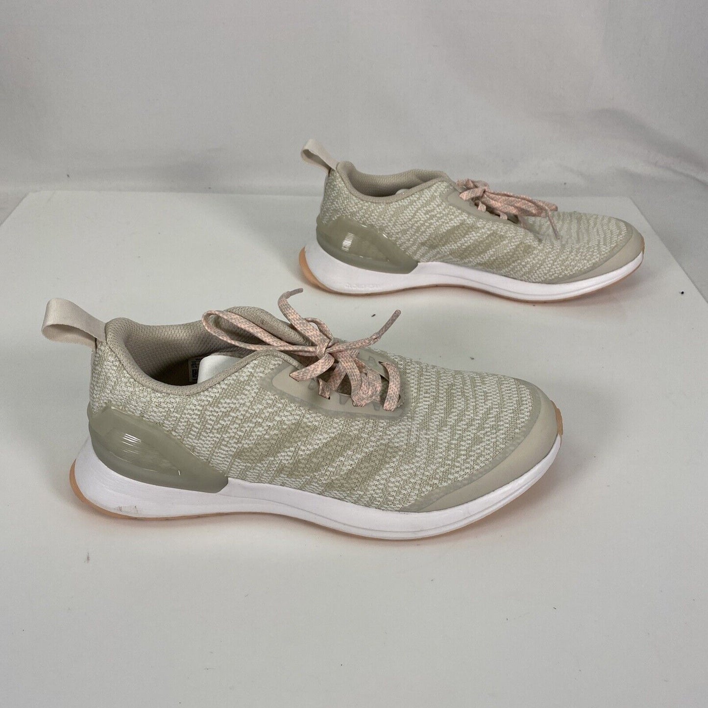 Adidas Mujer Beige Cordones Rapidarun X Knit Running Zapatos Sz 5.5