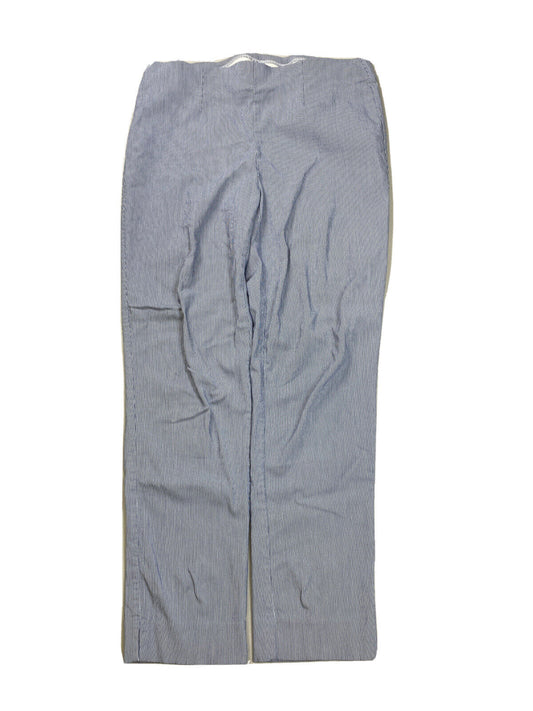 Chico's So Slimming Women's Blue Striped Slim Ankle Dress Pants Sz 1/8