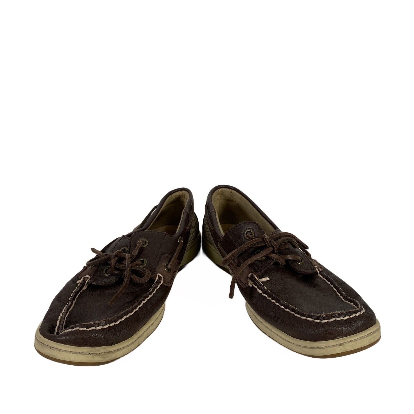 Sperry Women's Brown Leather Lace Up Boat Shoes - 9 M