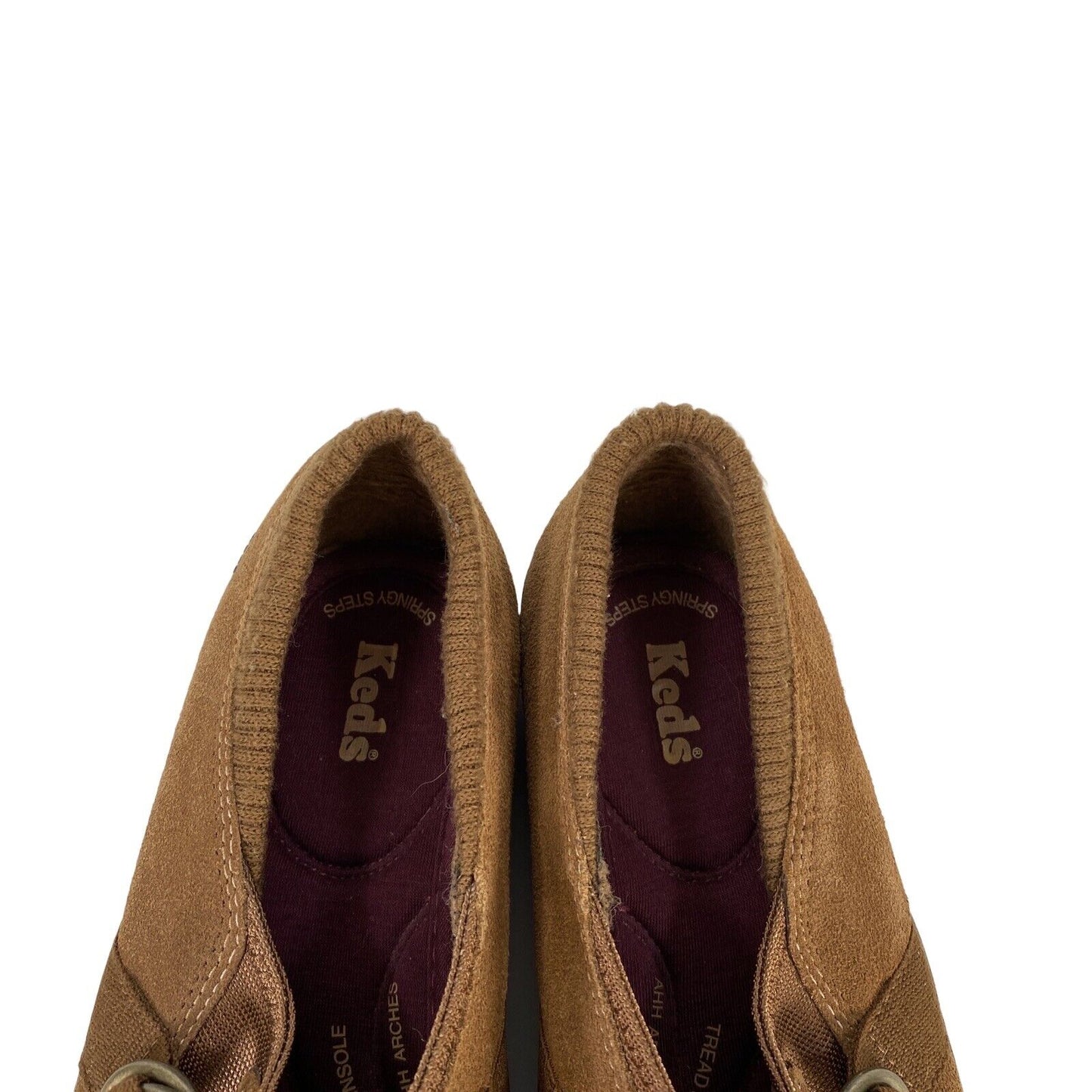 Keds Women's Brown Suede Slip On Fleece Lined Comfort Shoes - 7.5