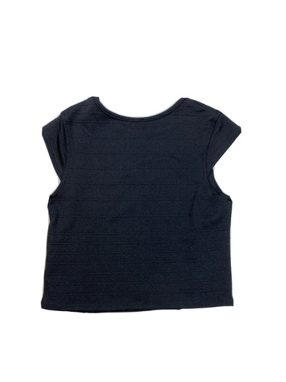 NEW Sally Miller Girls Kids Black Stretch Sleeveless Shirt Top - XL 14/16