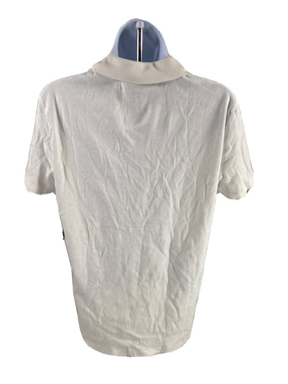 NEW Nautica Women's White Short Sleeve 1/4 Zip Polo Shirt - L