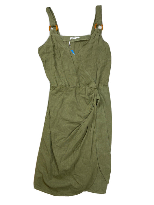 NEW Cupshe Women's Green V-Neck Sleeveless Sheath Dress - L