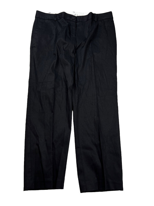NUEVO Pantalones tobilleros clásicos negros de Van Heusen para mujer - 12 cortos