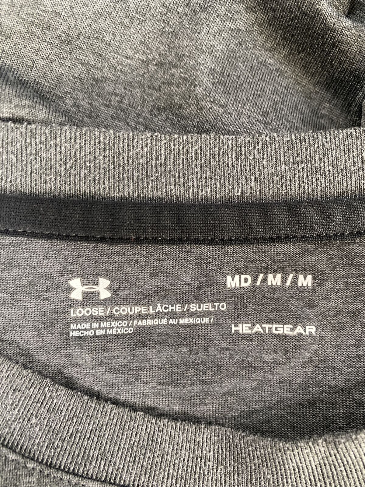 Camiseta deportiva Under Armour HeatGear de manga corta gris para hombre - M