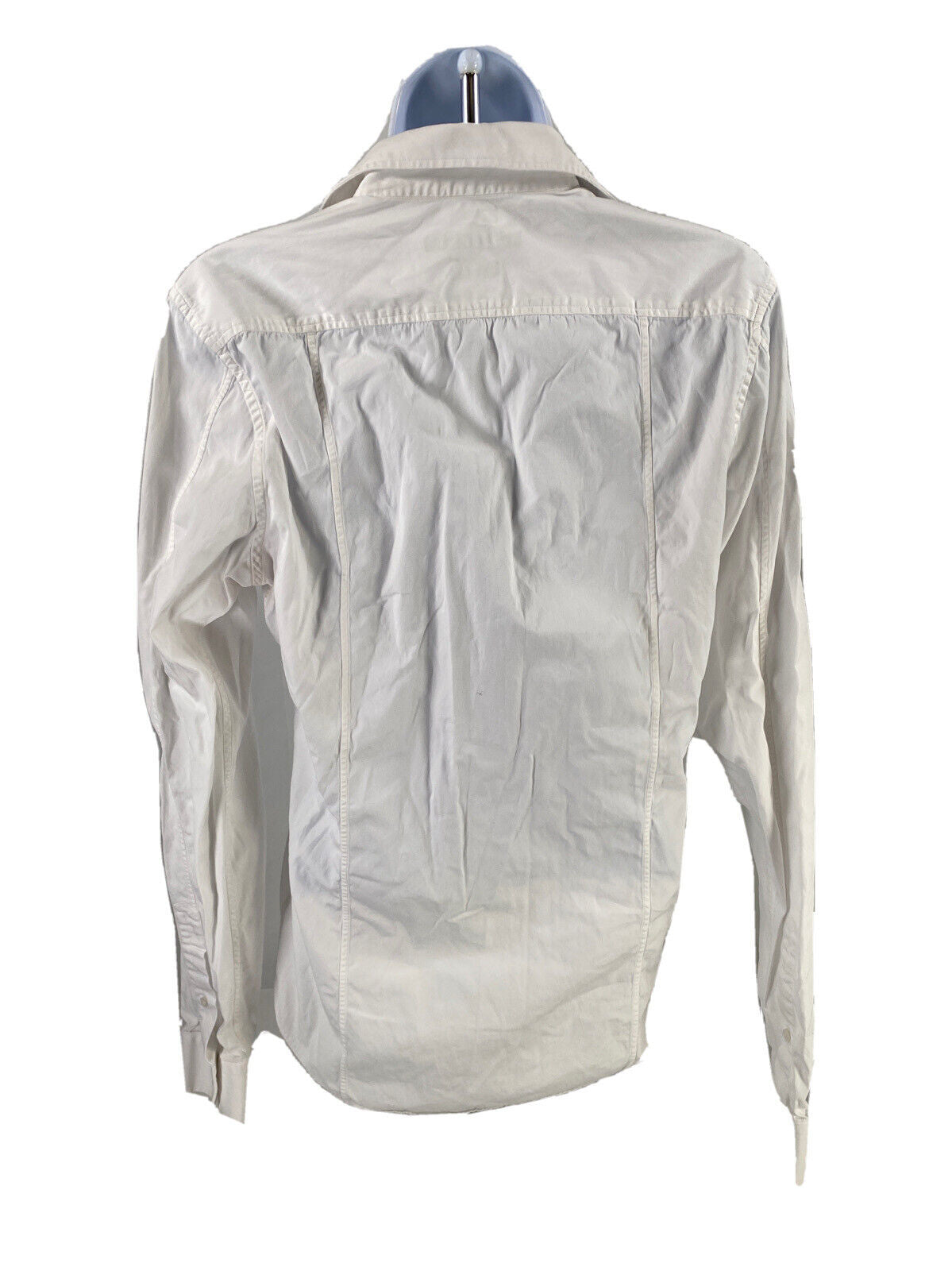 Gucci Women's White Slim Fit Long Sleeve Button Up Dress Shirt - 38/15