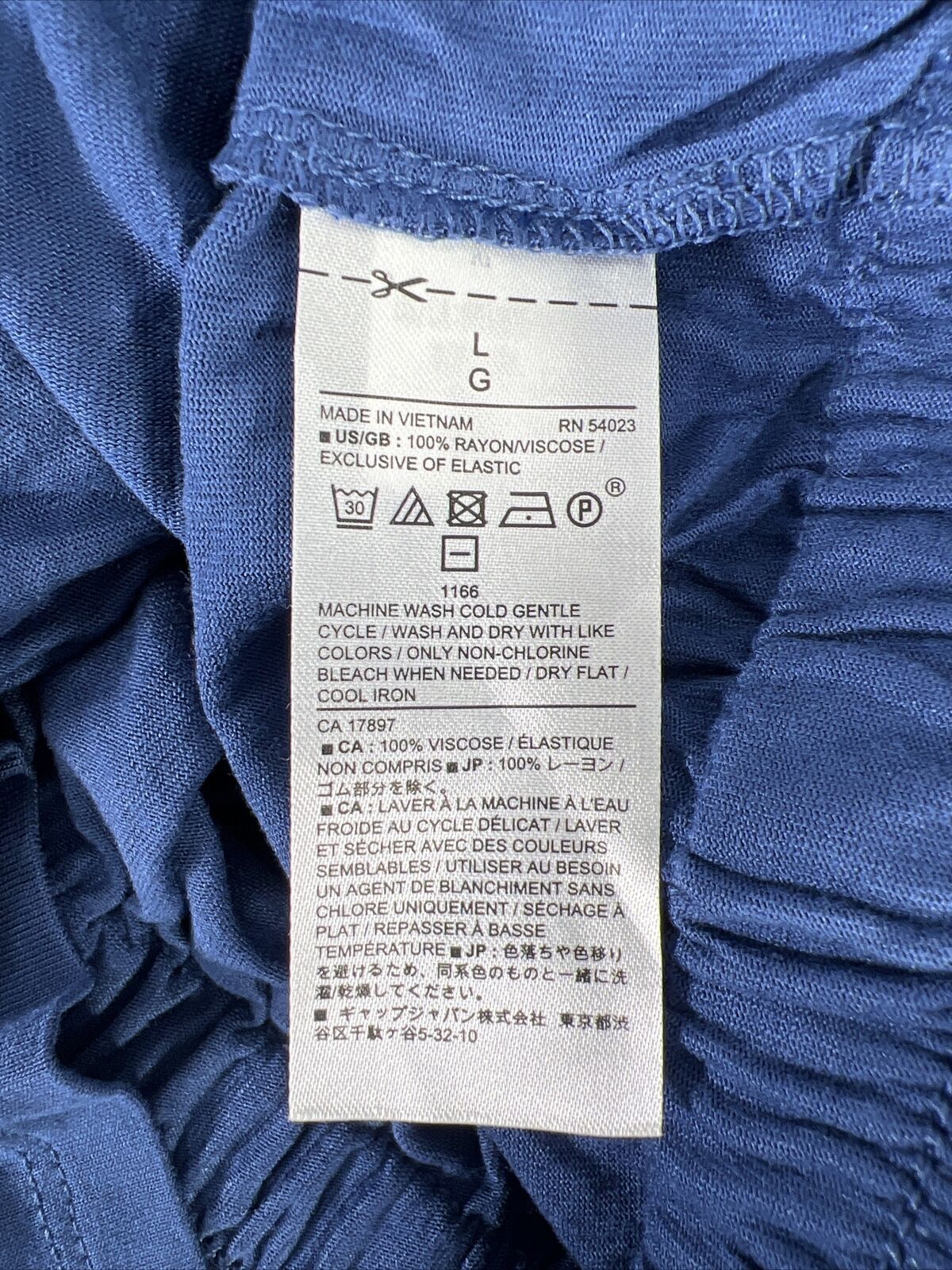 NUEVO Top azul de manga larga con cintura ceñida de Banana Republic para mujer - L