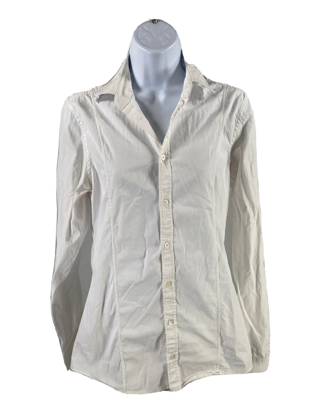 Camisa de vestir con botones de manga larga y corte slim de mujer de color blanco Gucci - 38/15