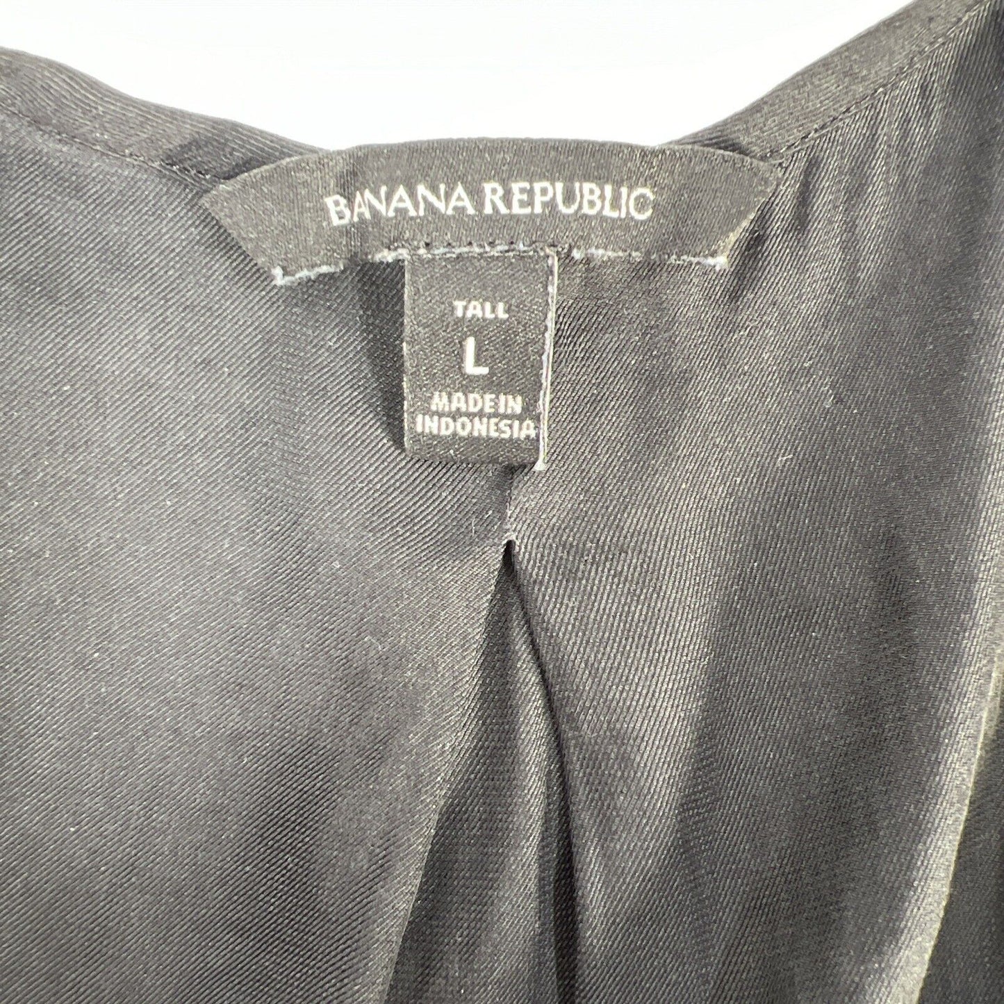 Banana Republic Top negro sin mangas con cuello en V para mujer - Tall L