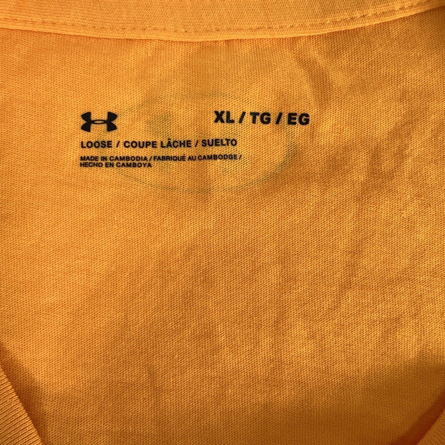 Camiseta Under Armour de corte holgado con gráfico amarillo para hombre - XL