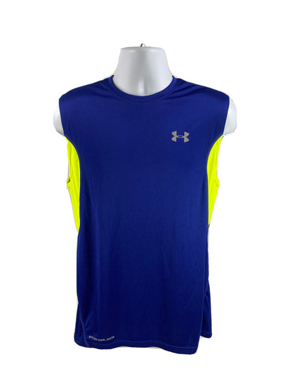 Nike Golf Men's Black/Yellow Dri-Fit Short Sleeve Activewear Polo - L