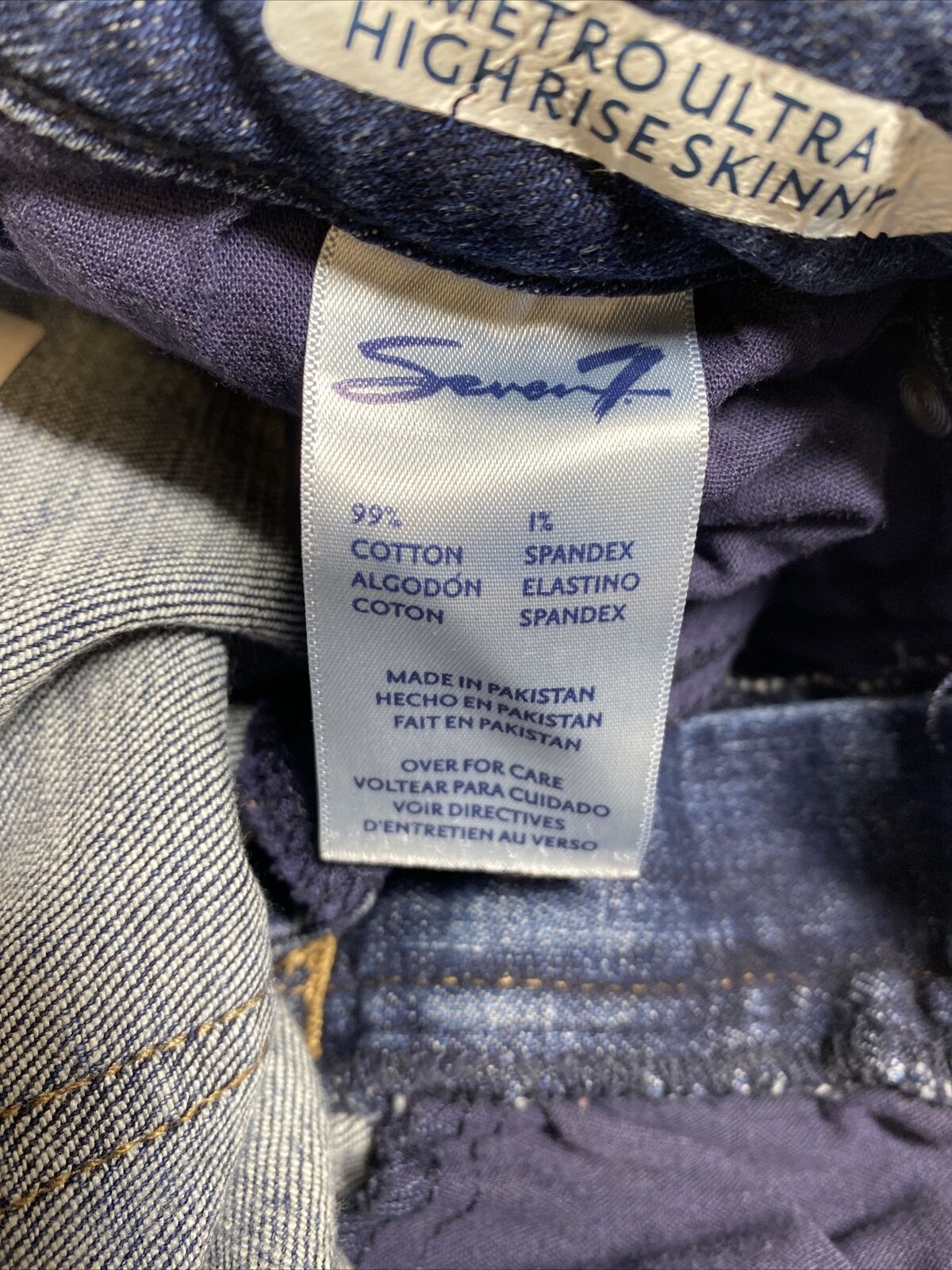 Seven7 Women's Dark Wash Stretch Blue Denim Skinny Jeans Sz 4