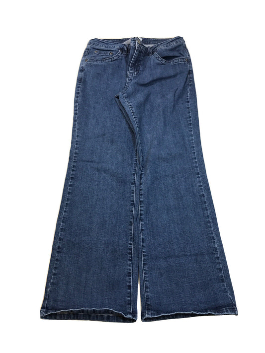 Pendelton Jeans de pierna recta de mezclilla azul con lavado medio para mujer - 12 Petite