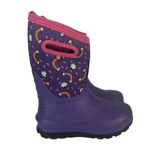 Bogs Girls Big Kids Purple Rainbow Insulated Winter Boots - 3
