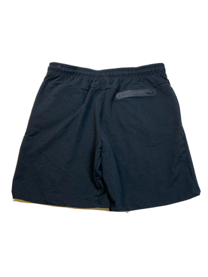 Reebok Pantalones cortos deportivos informales con cintura con cordón negro para hombre - 2XL