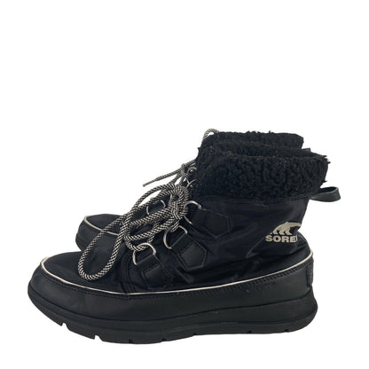 Sorel Women's Black Explorer Carnival Lace Up Ankle Winter Boots - 9
