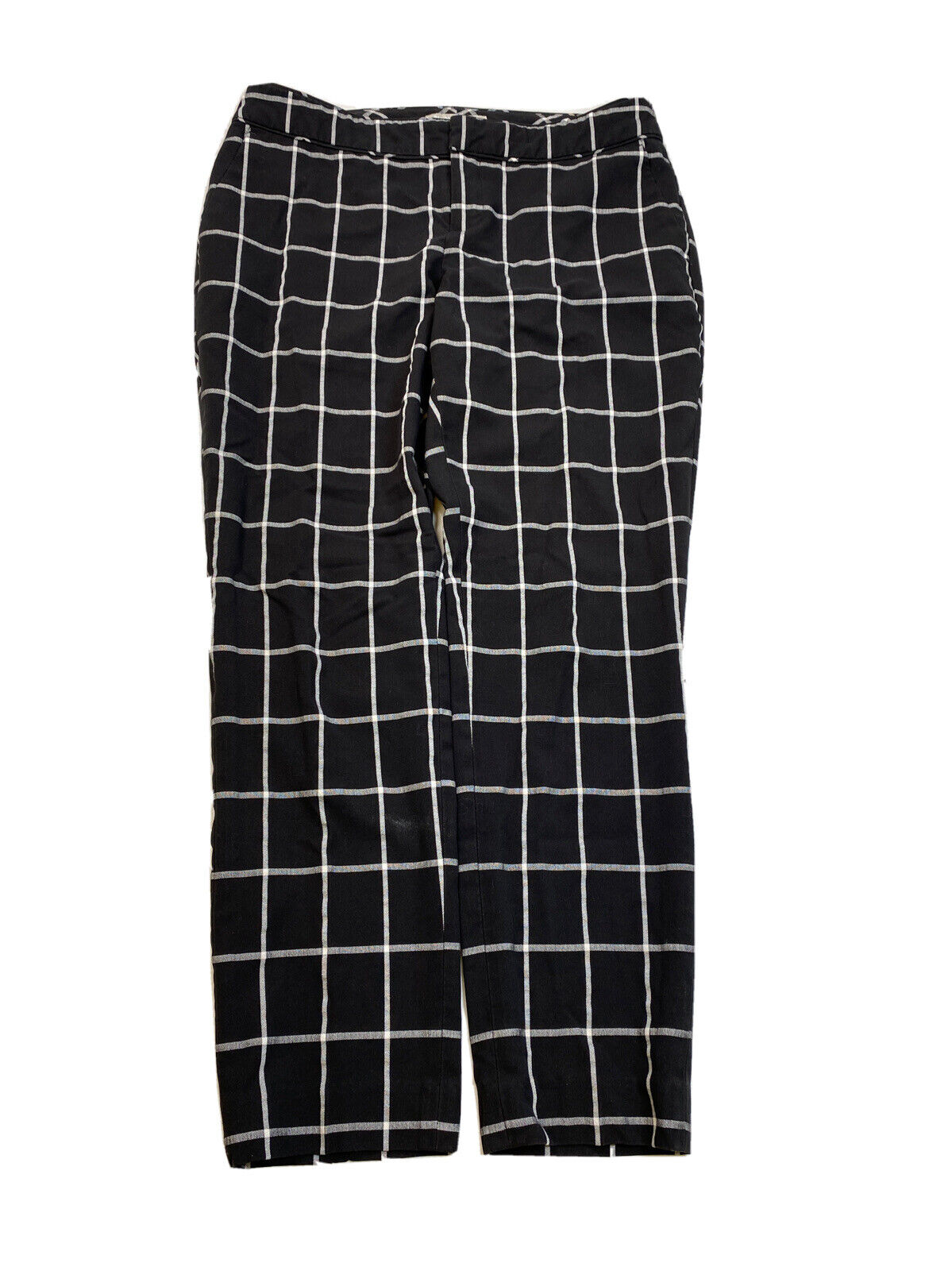Banana Republic Women's Black Plaid Martin Fit Ankle Dress Pants - 4