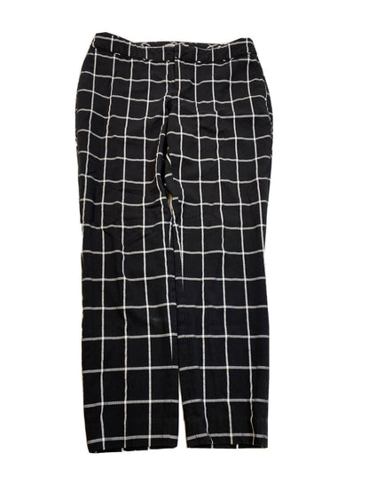 Banana Republic Women's Black Plaid Martin Fit Ankle Dress Pants - 4