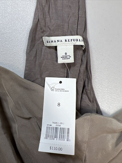NUEVO Vestido recto sin mangas gris/beige de Banana Republic para mujer - 8