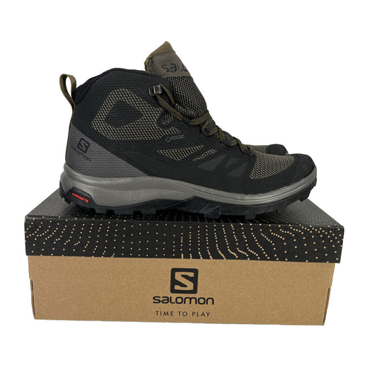 NEW Salomon Men's OUTline Mid GTX Black Hiking Boots - 9