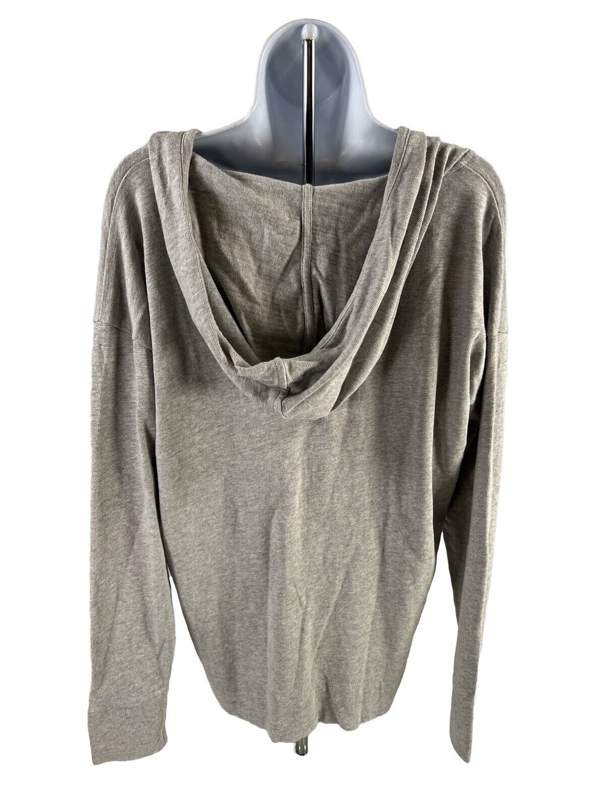 NEW LOFT Women's Gray Long Sleeve Thin Knit Hooded Shirt - S