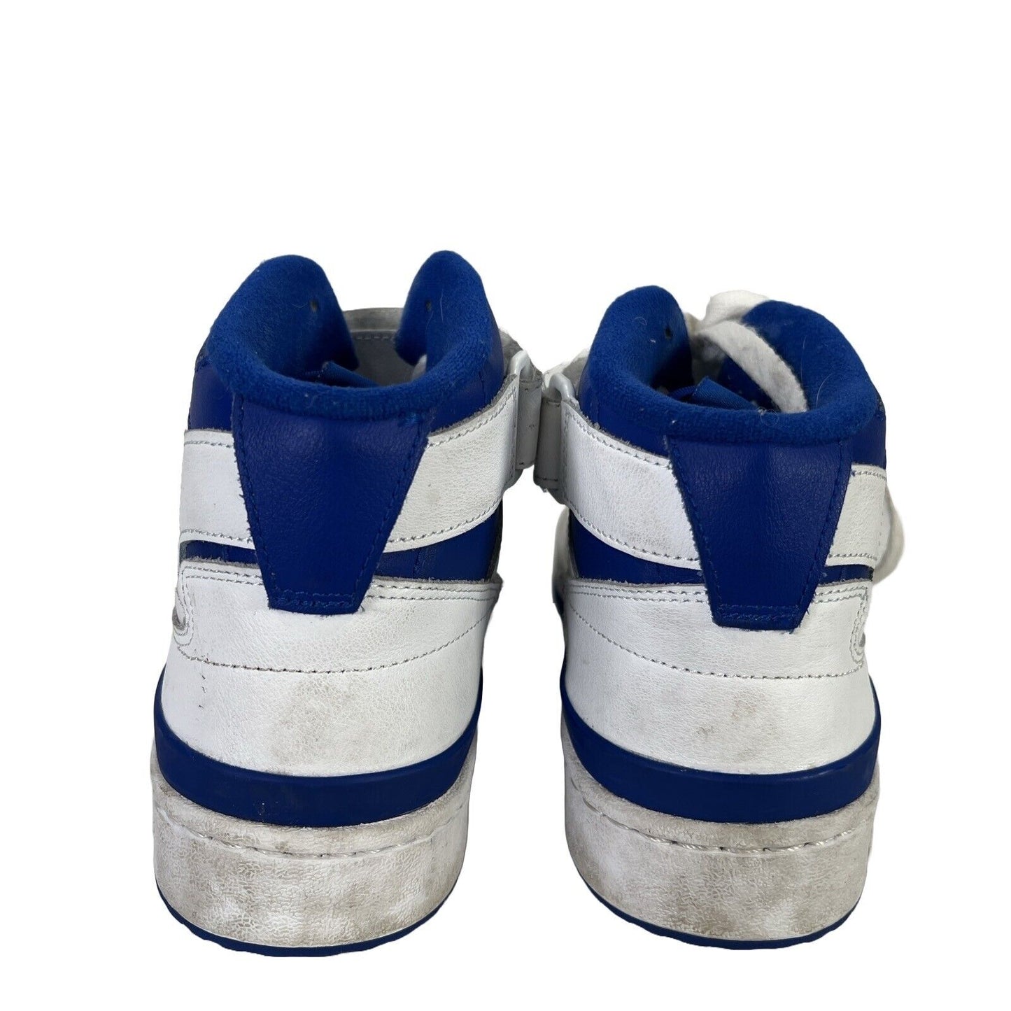 Adidas Men's White/Blue Postmove Mid Top Sneakers - 8