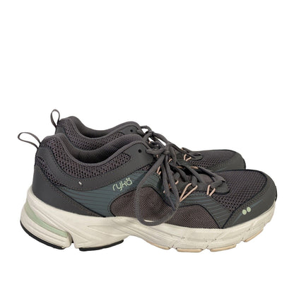 Ryka Women's Gray Intrigue Lace Up Comfort Walking Shoes - 11 Wide