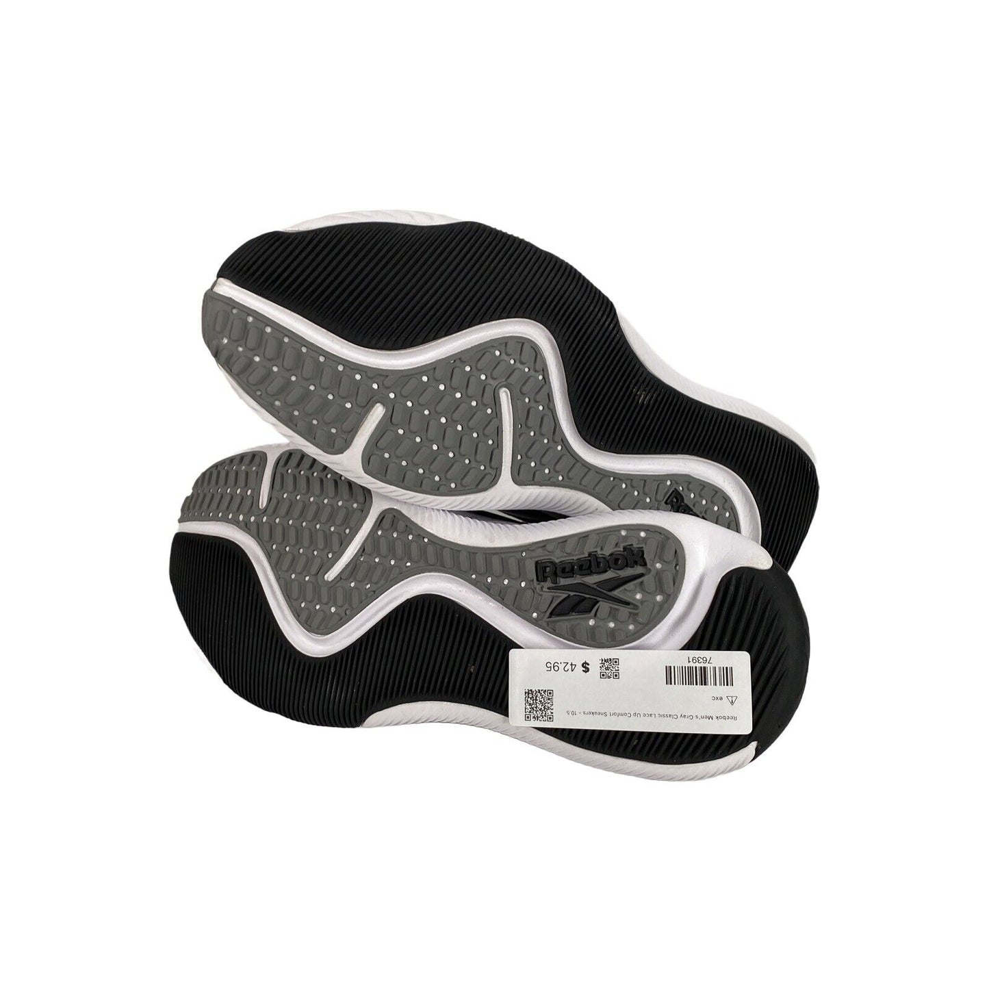 Reebok Men's Gray Classic Lace Up Comfort Sneakers - 10.5