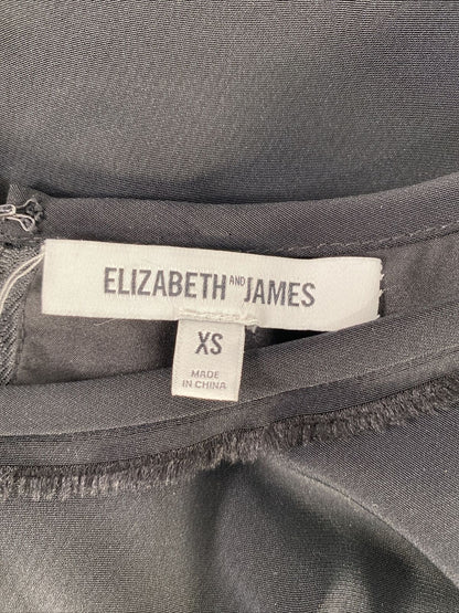 Elizabeth &amp; James Blusa transparente con forro y manga japonesa para mujer - XS